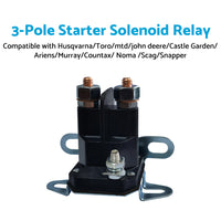 {{ Ride On Lawn Mower Starter Solenoid 3 Terminal 12 Volt Bottom Or Side-Mount Moto }} - Buy Car Parts Online at {{ Kaka Auto Parts }}.