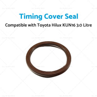 {{ KUN16-1KDFTV Timing Cover Seal Suitable for Toyota Hilux KUN16 3. 0 Litre 05-15 }} - Buy Car Parts Online at {{ Kaka Auto Parts }}.