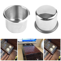 2x Stainless Steel Cup Drink Holder Suitable For Marine, Car, Truck, Camper, RV & Boat