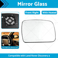 {{ Right Side Mirror Glass Suitable for Land Rover Discovery 4 2009 -2013 w  Heated }} - Buy Car Parts Online at {{ Kaka Auto Parts }}.