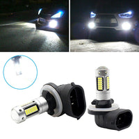 2x 881 H27 30W 6000K White LED Car SUV Fog Light Bulb DRL Lamp Extremely Bright