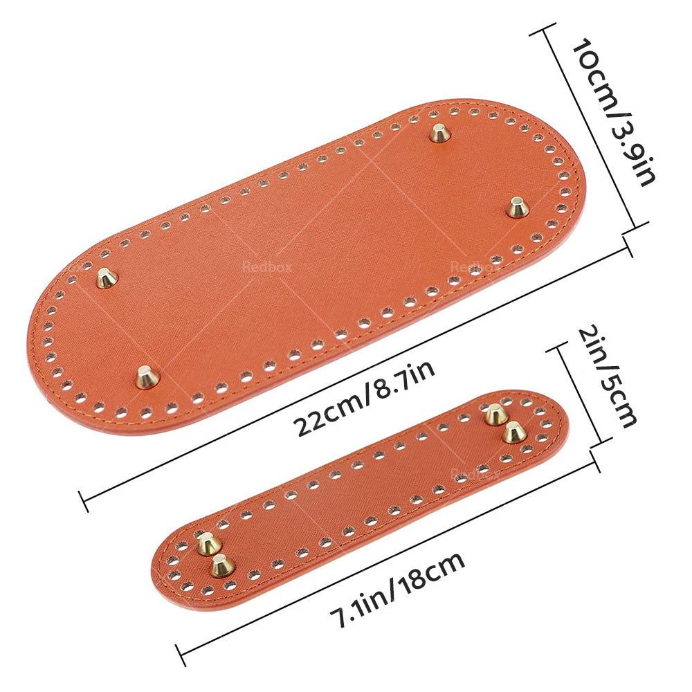 {{ 8PCS PU Leather Shaper Base Pad DIY Crochet Bag Bottom Oval Knitting Accessories }} - Buy Car Parts Online at {{ Kaka Auto Parts }}.