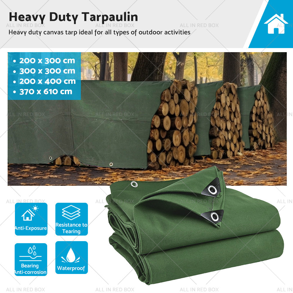{{ 3 Types Army Heavy Duty Canvas Tarp Tarpaulin Sun Blocked Waterproof Dustproof }} - Buy Car Parts Online at {{ Kaka Auto Parts }}.