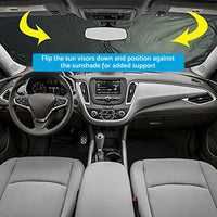 Car Windscreen Sun Shade Cover Black Eyes Anti-UV Aluminium Foil Heat Blocking