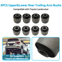 {{ 8x Upper and Lower Rear Trailing Arm Bush Kit Suitable for Toyota Landcruiser 80 105 }} - Buy Car Parts Online at {{ Kaka Auto Parts }}.