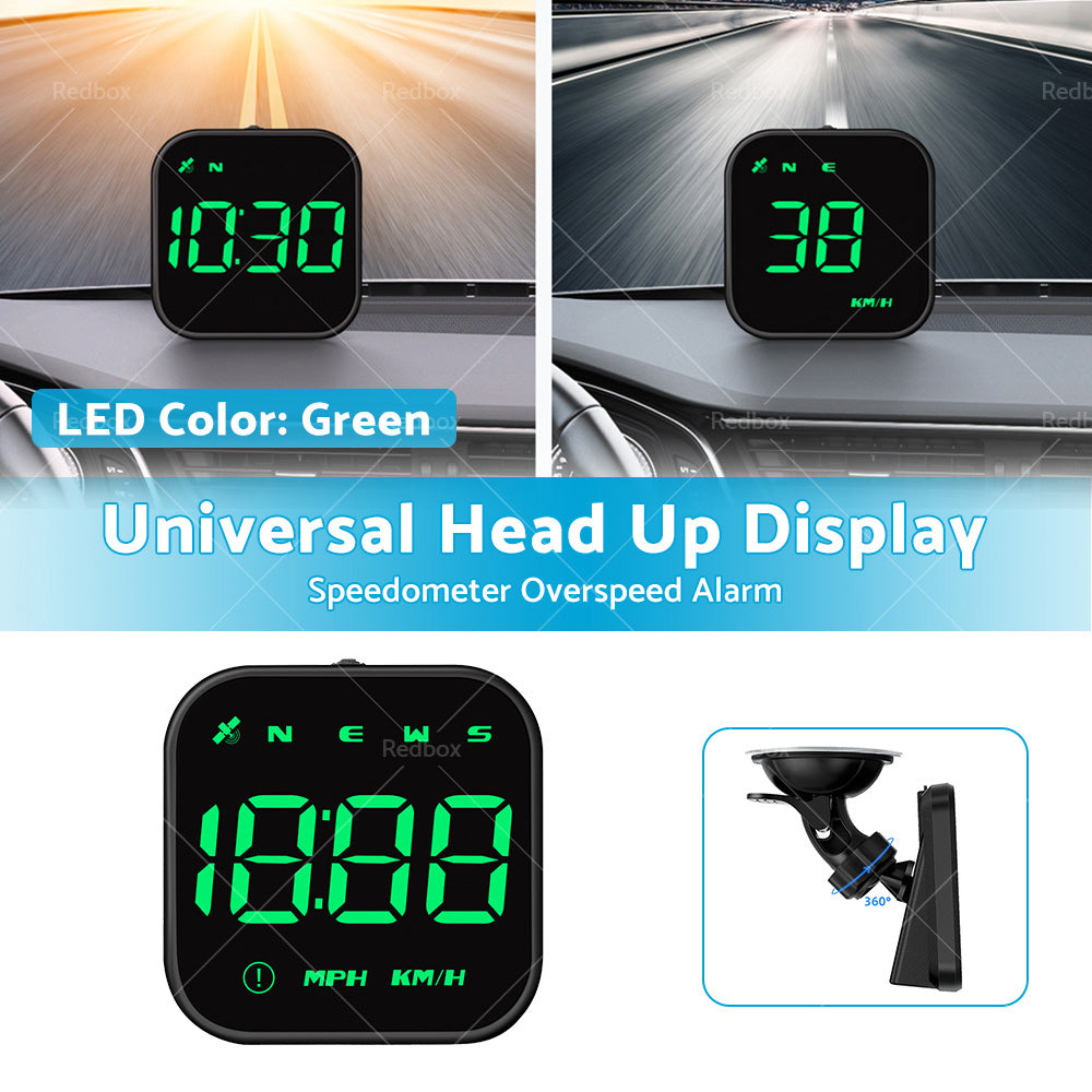 {{ Universal Car HUD Head Up Display LED Digital GPS Speedometer Overspeed Alarm }} - Buy Car Parts Online at {{ Kaka Auto Parts }}.