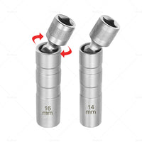 {{ 14/16 MM Thin Wall Magnetic Swivel Spark Plug Socket 12Point Removal Tools }} - Buy Car Parts Online at {{ Kaka Auto Parts }}.