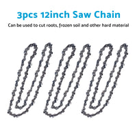 3X 12in Chain Fit for MAKITA CORDLESS 2x18V 36V CHAINSAW DUC302 DUC302Z