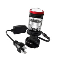 2x H4 Y7D Bi-LED Mini Lens Car Headlight Lamps 6000K Suitable For Universal Vehicles