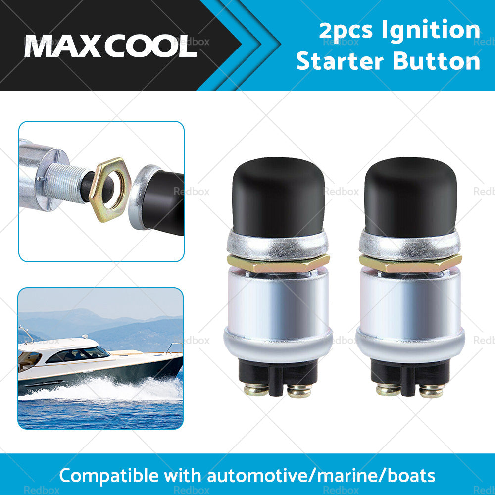 {{ 2PCS 12V Car Switch Push Button Ignition Track Engine Start Starter Heavy Duty }} - Buy Car Parts Online at {{ Kaka Auto Parts }}.