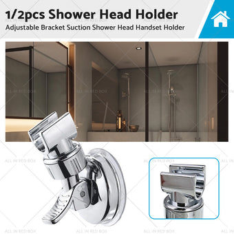 compare product 1/2PCS Adjustable Bracket Suction Shower Head Handset Holder Bathroom Wall Mount