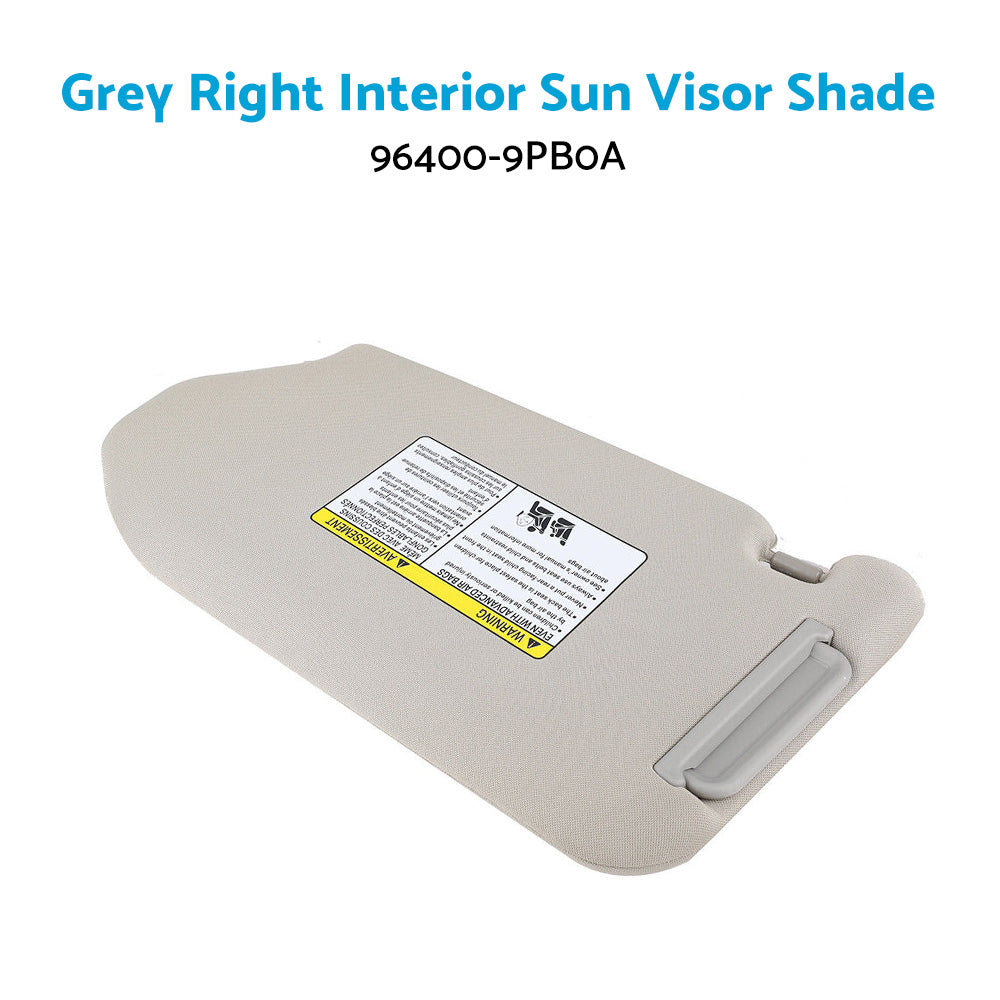 Right Interior Sun Visor Shade Grey Suitable For Nissan Pathfinder R52 Wagon 2013-2018
