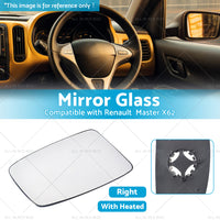 {{ Right Mirror Glass Suitable for Renault Master X62 2010-2019 Heated Convex base }} - Buy Car Parts Online at {{ Kaka Auto Parts }}.