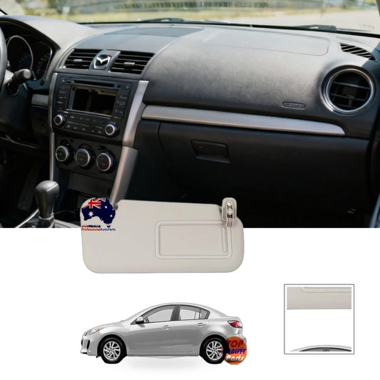 1x Right Driver Side Sun Visor Gray Suitable For Mazda 3 2010-2013 BBM369-270C-75