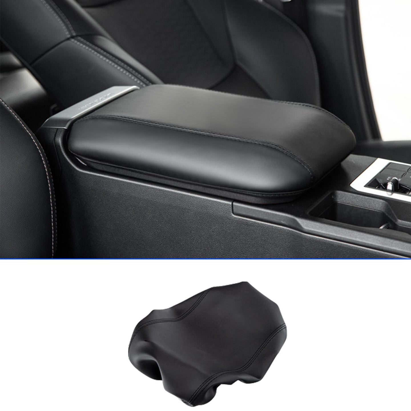 {{ Leather Center Armrest Cover Trim Suitable For Toyota Prado LC250 2024 2025 RHD }} - Buy Car Parts Online at {{ Kaka Auto Parts }}.