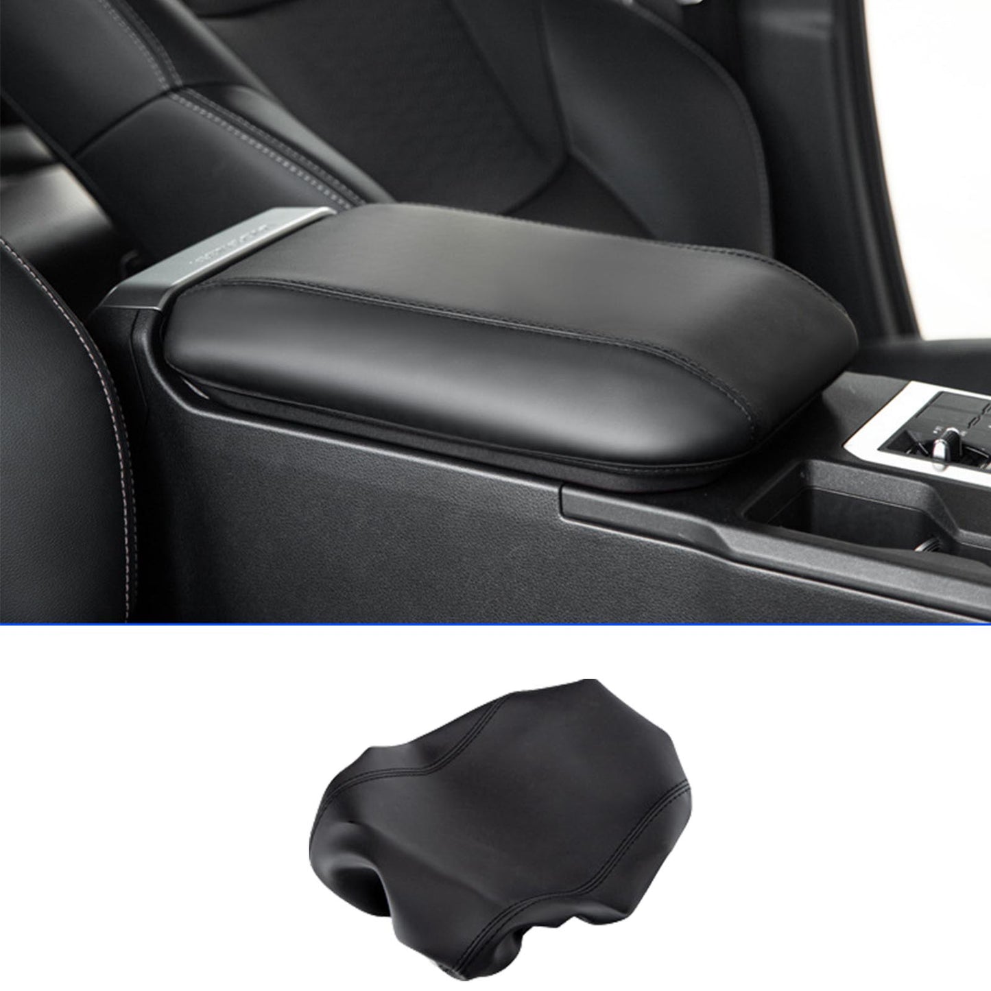 {{ Leather Center Armrest Cover Trim Suitable For Toyota Prado LC250 2024 2025 RHD }} - Buy Car Parts Online at {{ Kaka Auto Parts }}.