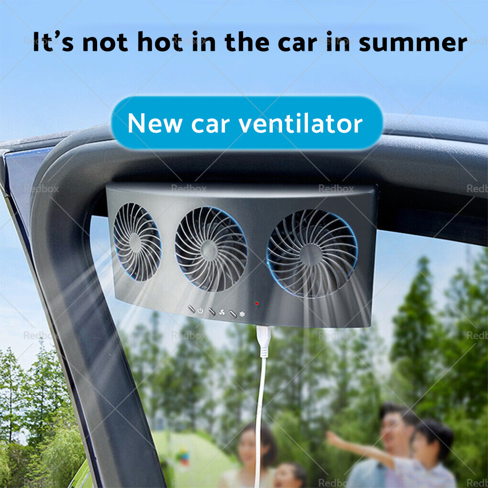 {{ Car Exhaust Window Fan Cooler Air Vent Cooling Fans Ventilator 3Heads Adjustable }} - Buy Car Parts Online at {{ Kaka Auto Parts }}.