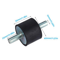 Car Bobbin 30*40mm 4PCS M10 Rubber Shock Absorber Anti Vibration Isolator Mounts