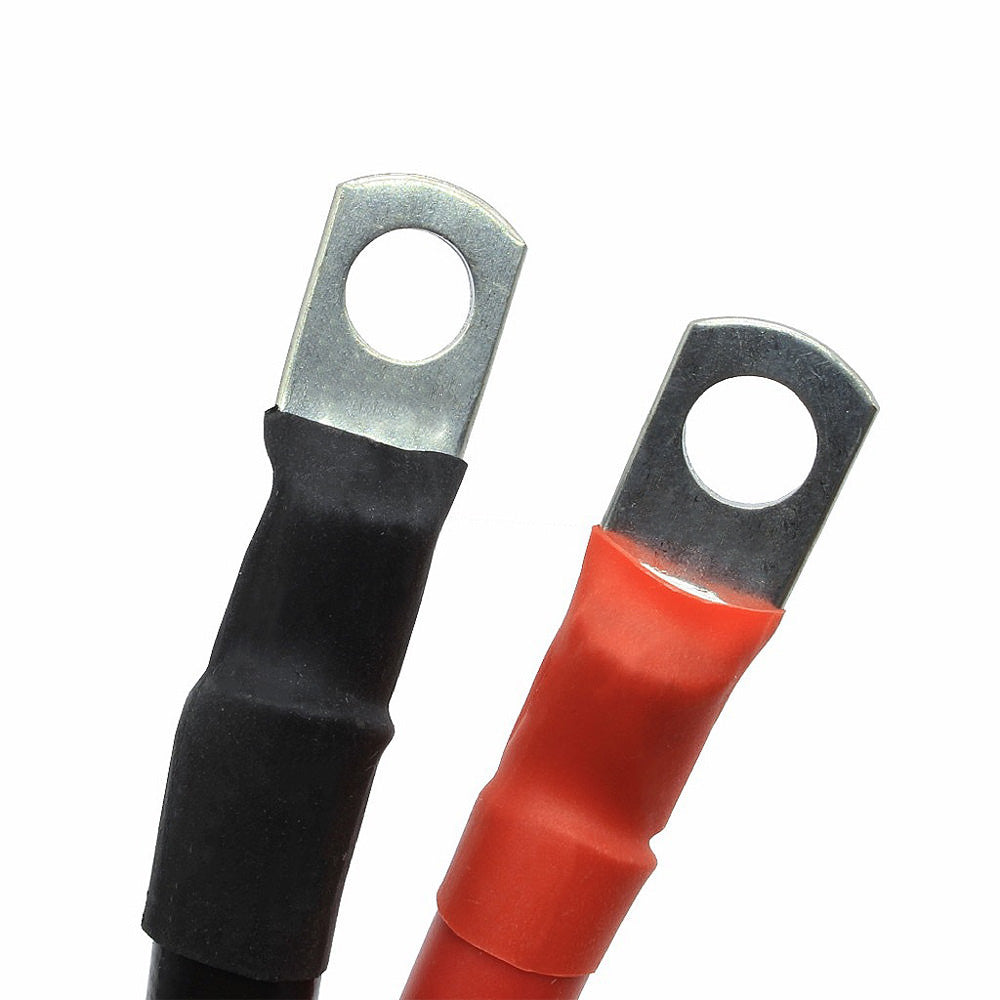 50cm 12V Battery Joiner Connector Lead Suitable For DC Wiring – 100A Cable With Red & Black Lugs