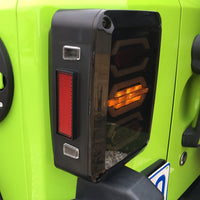 Smoked LED Tail Lights Rear Lamp Suitable For Jeep Wrangler JK 2007-2017