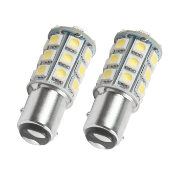 compare product 2x 12V BA15D LED White 27 SMD 5050 Indicator Signal Lights Suitable For Caravan & Car