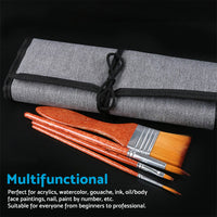 25 Pcs Artist Paint Brushes Watercolour Acrylic Oil Painting Brush With Case Set