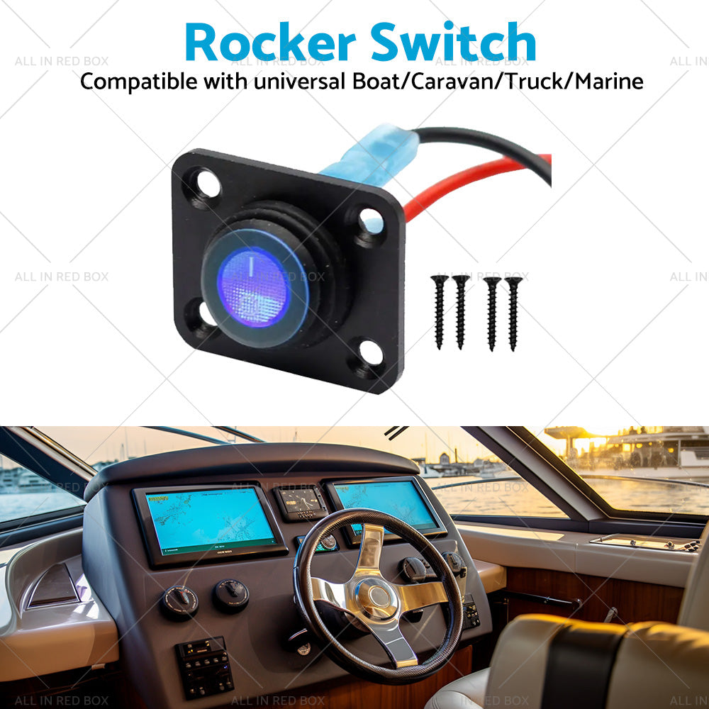 {{ For Boat Caravan Truck Marine 12V 1 Gang Toggle Rocker Switch Panel ON OFF }} - Buy Car Parts Online at {{ Kaka Auto Parts }}.