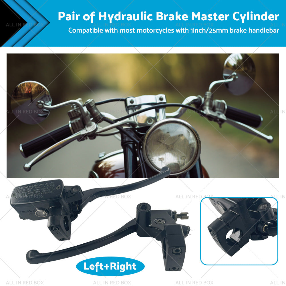 {{ Pair 1inch 25mm Motorcycle Hydraulic Brake Clutch Master Cylinder Lever Left Right }} - Buy Car Parts Online at {{ Kaka Auto Parts }}.