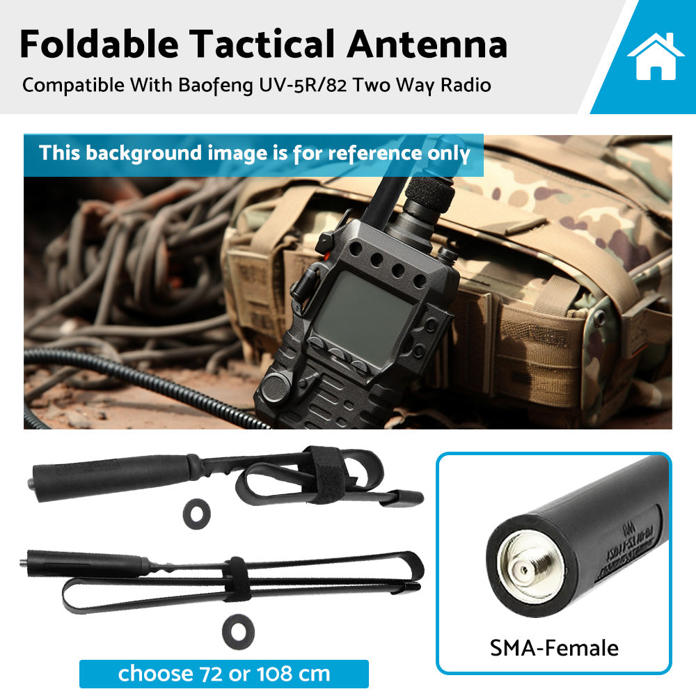 {{ Foldable Tactical Antenna SMA-Female Suitable For Baofeng UV-5R/82 Two Way Radio }} - Buy Car Parts Online at {{ Kaka Auto Parts }}.