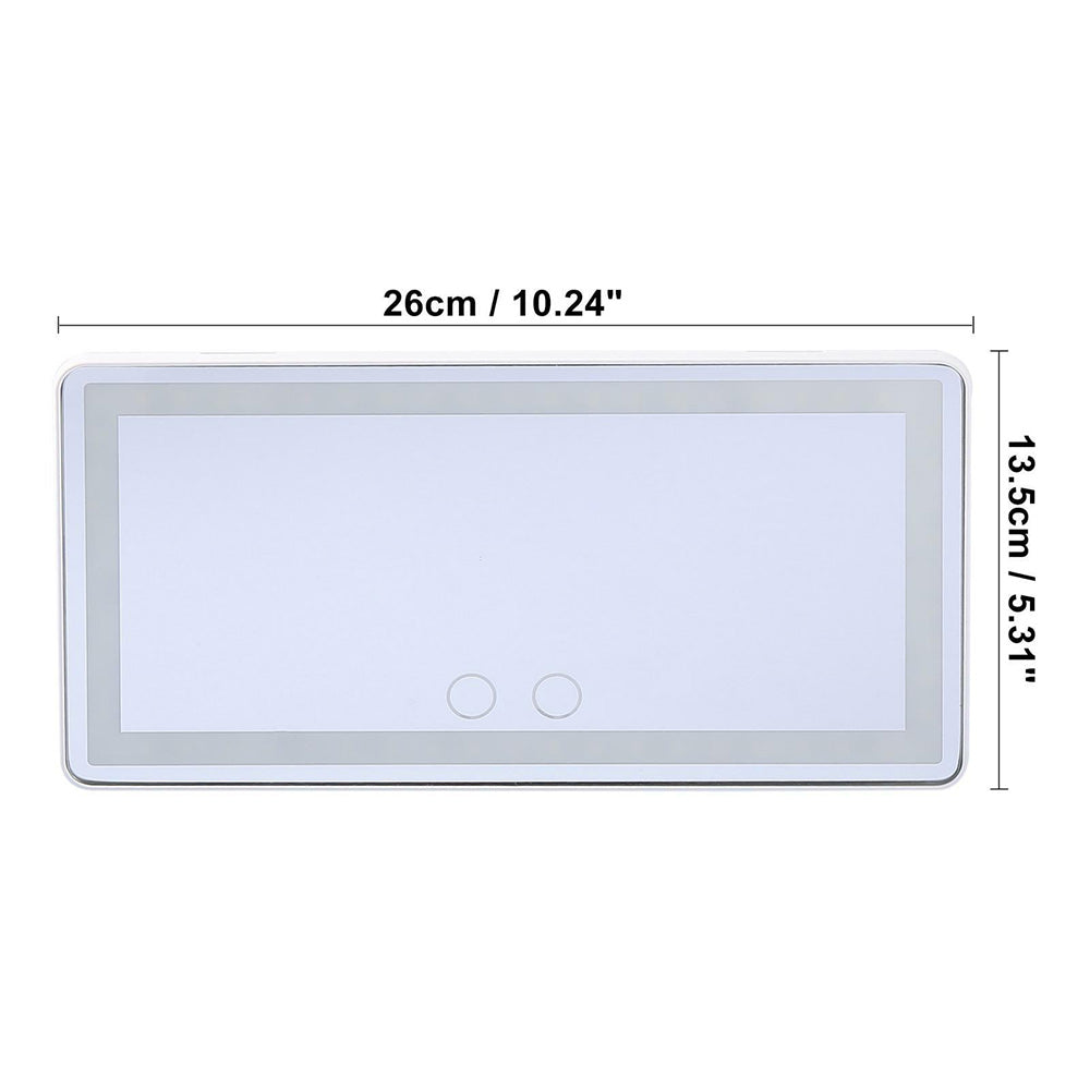 Car Sun Visor LED Makeup Cosmetic Mirror Set With 3-Type Light Touch Screen Suitable For Vehicle Use