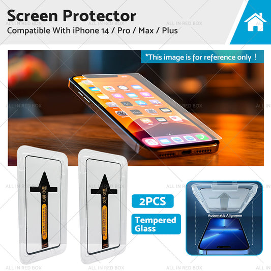 {{ 2PCS Tempered Glass Screen Protector Suitable For iPhone 14/ Pro/ Max/ Plus }} - Buy Car Parts Online at {{ Kaka Auto Parts }}.