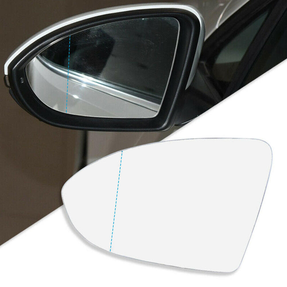 Left Mirror Glass Suitable For VW Golf MK7 MK7.5 2013-2018 Heated Convex w/ Base