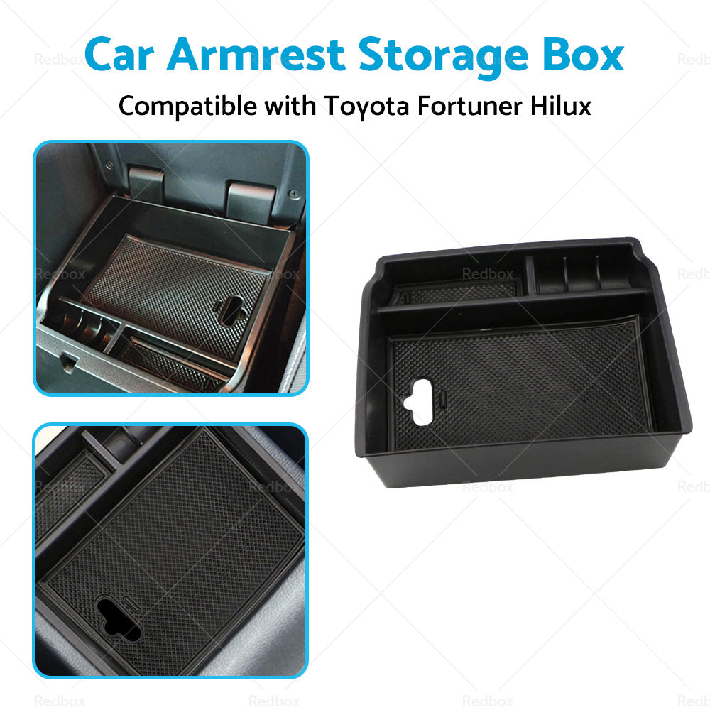 {{ Car Armrest Storage Center Console Tray Box Suitable For Toyota Fortuner Hilux }} - Buy Car Parts Online at {{ Kaka Auto Parts }}.