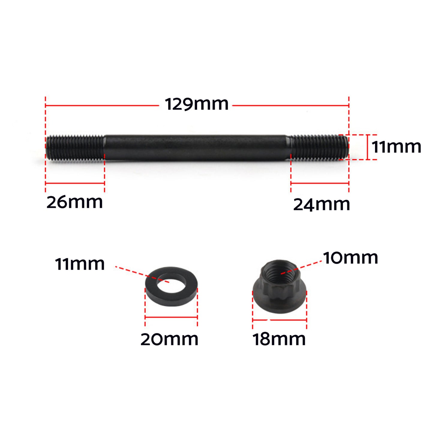 {{ Cylinder Head Stud Kit Suitable For Nissan RB20 RB20DET RB25 2.0L 2.5L 202-4301 }} - Buy Car Parts Online at {{ Kaka Auto Parts }}.