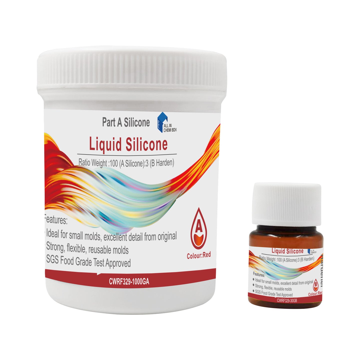 {{ SH25 Liquid Silicone Rubber Mould Making Kit 100:3 Mix - 1Kg 5Kg 10Kg Red }} - Buy Car Parts Online at {{ Kaka Auto Parts }}.