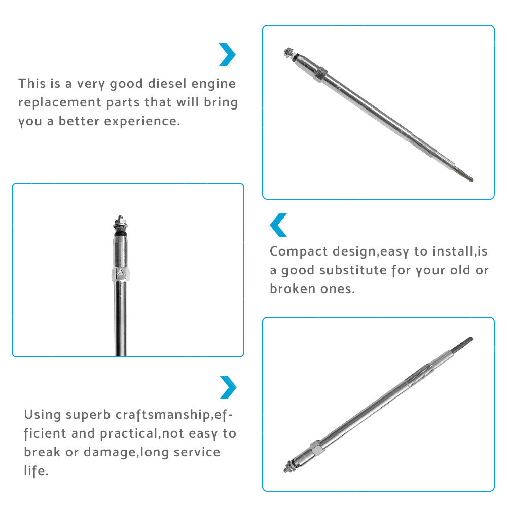 {{ Glow Plugs 4 Pcs Fits for Nissan Patrol GU Navara Elgrand ATE50 Turbo Diesel }} - Buy Car Parts Online at {{ Kaka Auto Parts }}.