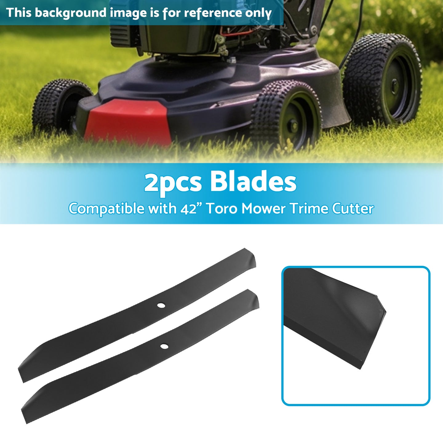 {{ 2x Blade Suitable for 42inch Toro Mower Trime Cutter Z420 106-2247-03 106-2247 }} - Buy Car Parts Online at {{ Kaka Auto Parts }}.
