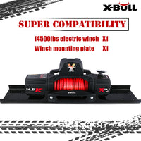 {{ Electric Winch 14500lbs 12V with Synthetic Rope Mount Plate Suitable For 4WD SUV }} - Buy Car Parts Online at {{ Kaka Auto Parts }}.