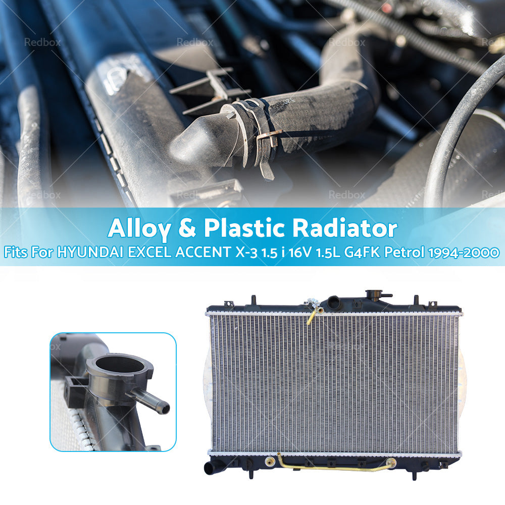 {{ Radiator For Hyundai Excel Accent X3 Auto Manual 1. 5i Petrol G4EK 1994-2000 }} - Buy Car Parts Online at {{ Kaka Auto Parts }}.