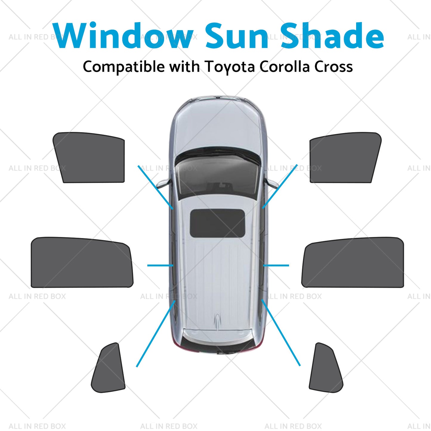 {{ Front Rear Port Window Magnetic Mesh Sun Shade Suitable for Toyota Corolla Cross }} - Buy Car Parts Online at {{ Kaka Auto Parts }}.