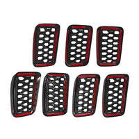 Front Grille Mesh Covers Inserts Suitable For Jeep Grand Cherokee 2017-2022 Black