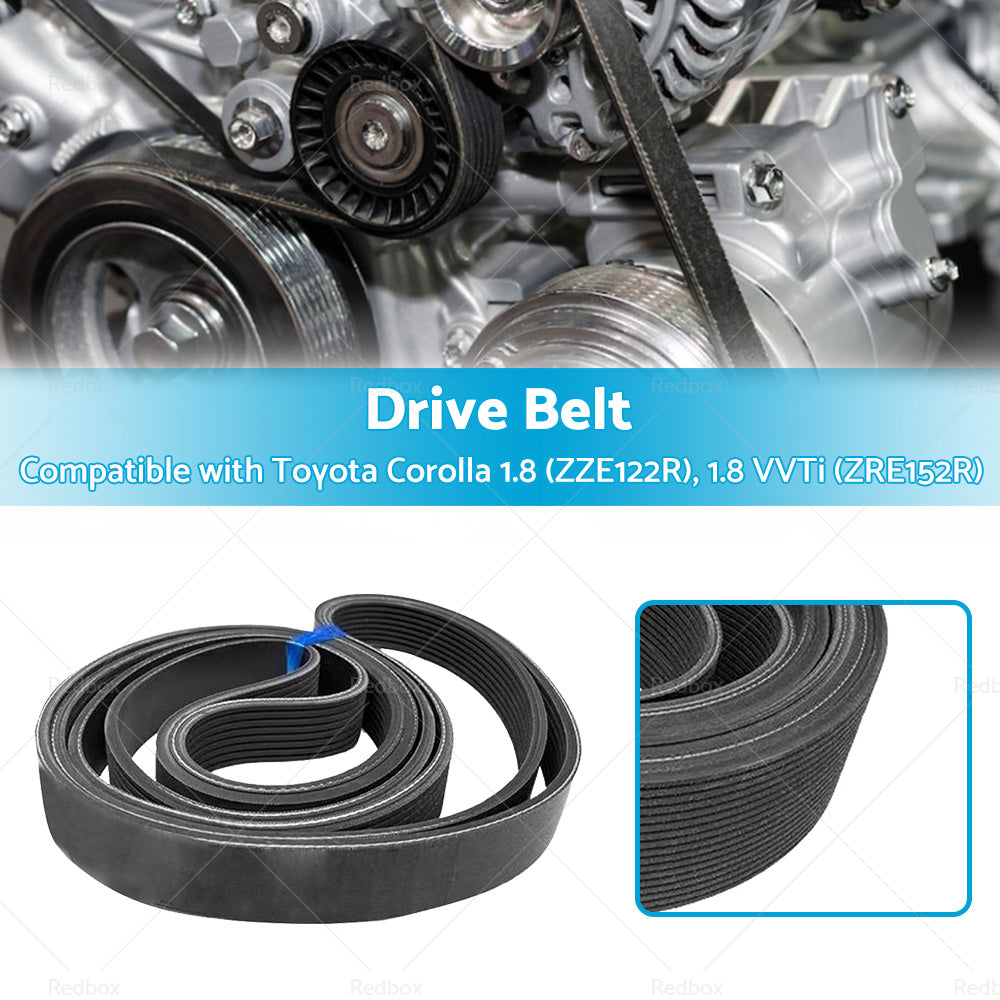 {{ Ribbed Belt 6PK1810 Suitable for Toyota Corolla 1. 8 ZZE122R 1. 8VVTi ZRE152R }} - Buy Car Parts Online at {{ Kaka Auto Parts }}.