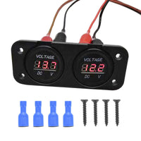 Digital LED Volt Meter Dual Battery Monitor Suitable For Boat Marine DC 12V-24V