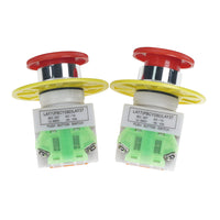 Emergency Stop Push Button Switch 2x Red Mushroom Suitable For Industrial or Automotive Use