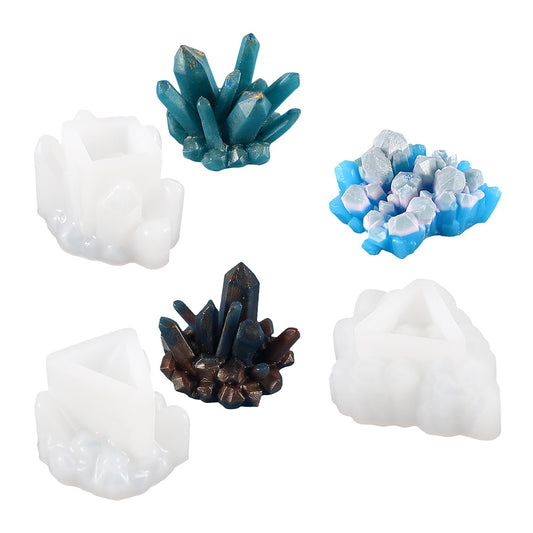 Silicone Epoxy Resin Mold Suitable For Crystal Cluster / Quartz Rock Column / Icicle Stone / Gem