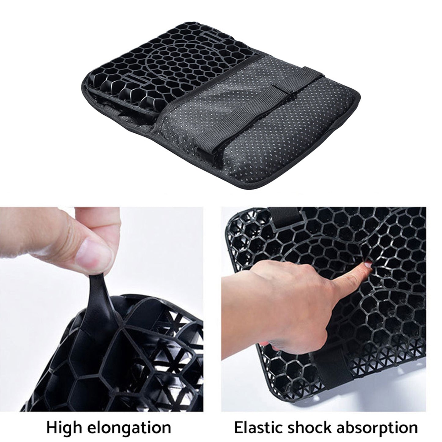 Motorcycle Seat Cushion Comfort Gel Pillow Pad Cover Motorbike Pressure Relief