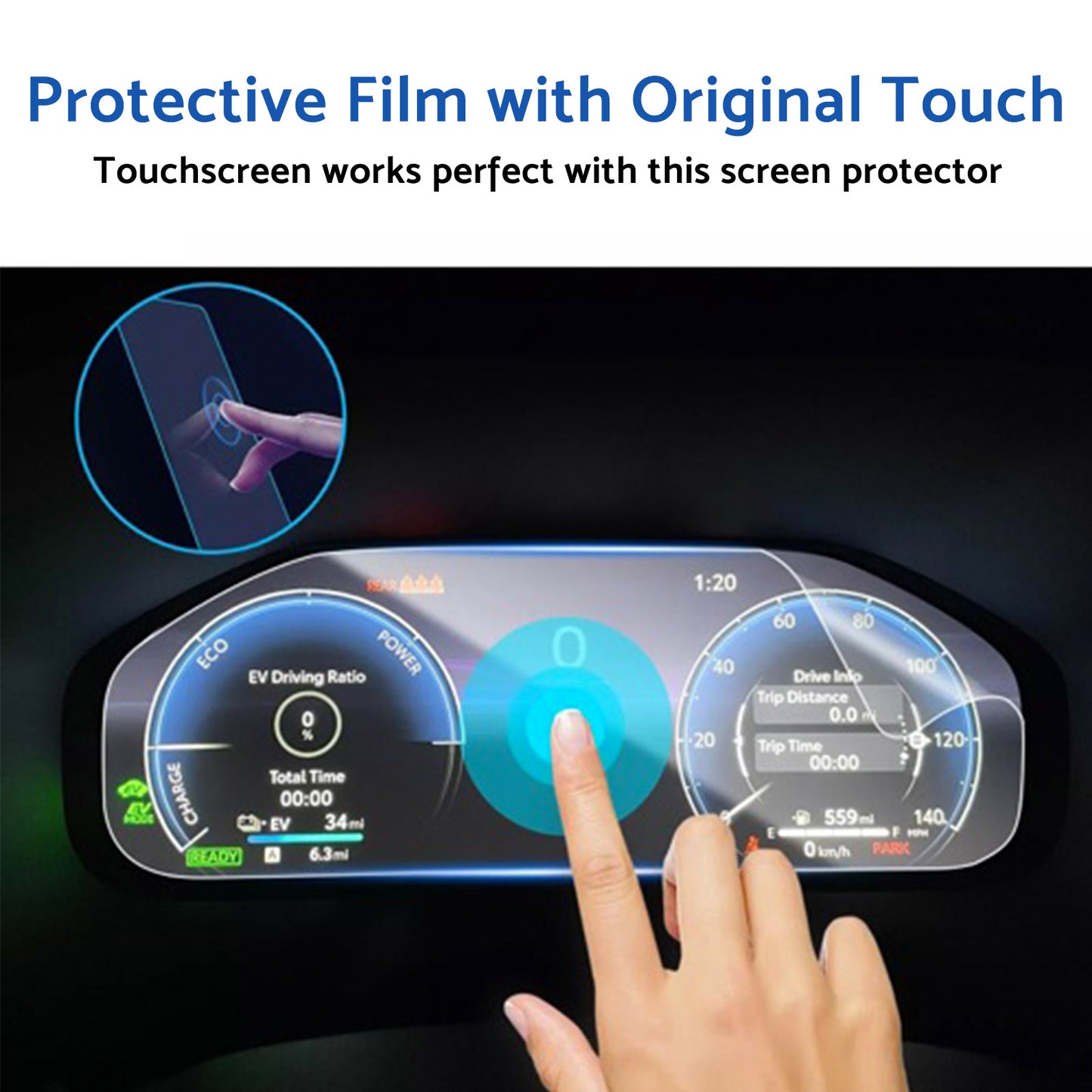 2 Cluster Display Screen Protector PET 12.3'' Suitable For Toyota RAV4 2023-2025