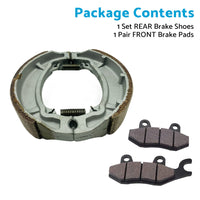 Front & Rear Brake Pads + Shoes for Honda CB125E GLH125 | MAXCOOL