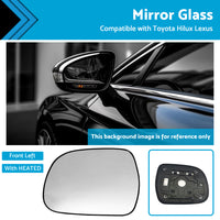 {{ Left Side Mirror Glass Suitable for Lexus RX300 RX330 Toyota Hilux HEATED Convex }} - Buy Car Parts Online at {{ Kaka Auto Parts }}.