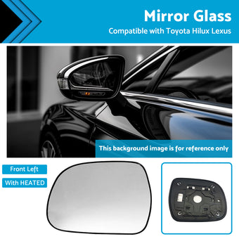compare product Left Side Mirror Glass Suitable for Lexus RX300 RX330 Toyota Hilux HEATED Convex